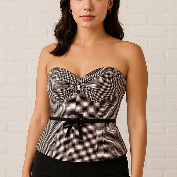 WHBM  Gingham Corset - Picture 1 of 4